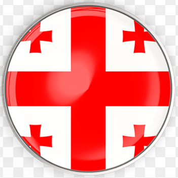 Georgia flag icon round Transparent radedasia